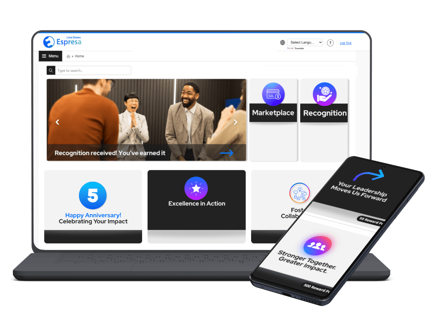 Espresa Rewards and Recognition Platform
