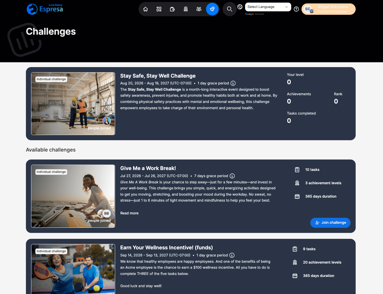 View Available Challenges