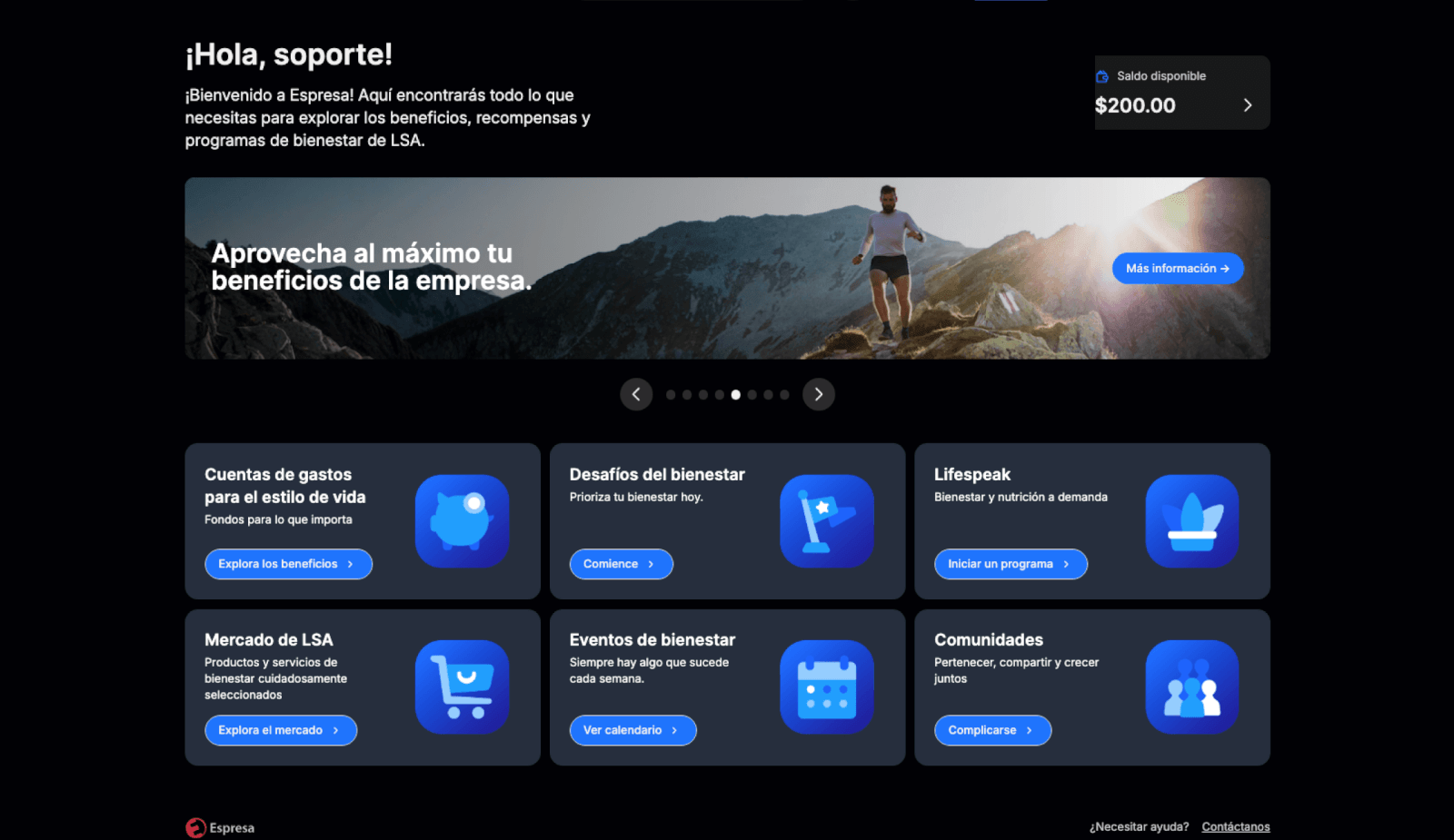 Espresa Home in Spanish