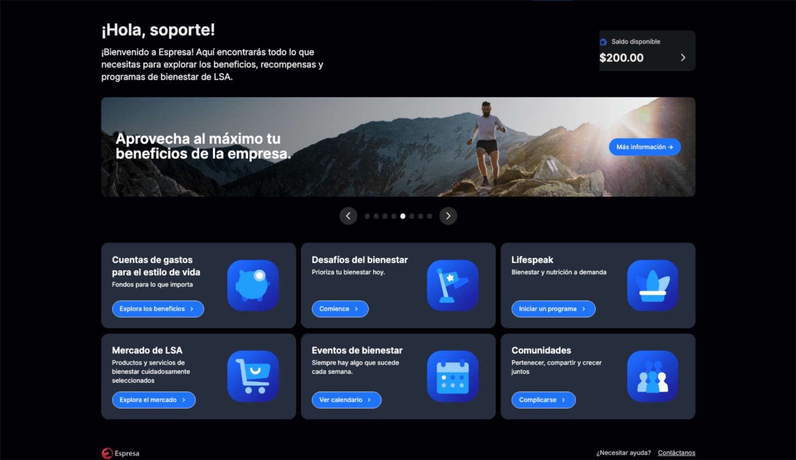 Espresa Home in Spanish
