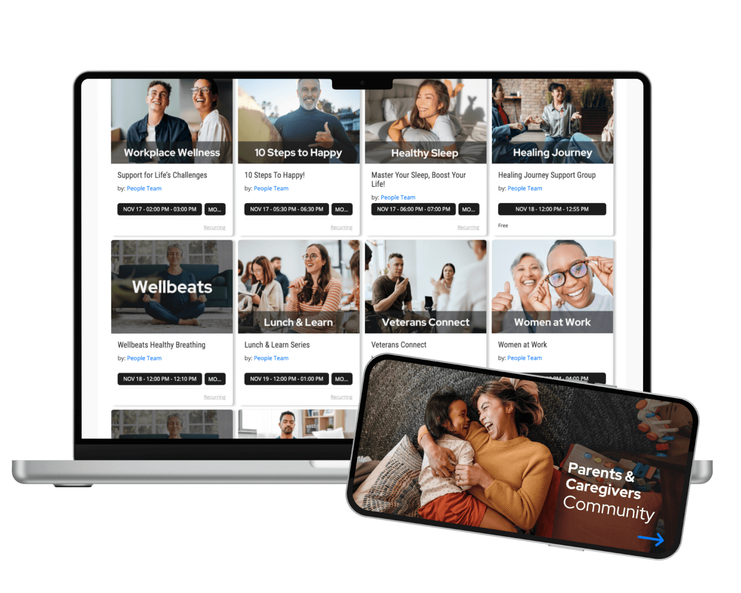 Espresa Community (ERG), and Events Platform