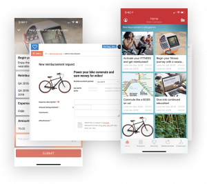 Screenshots of Espresa's Lifestyle Spending Account and Employee Reimbursements platform